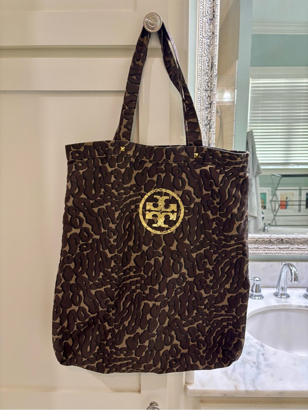 Tory Burch Leopard Print shopper bag